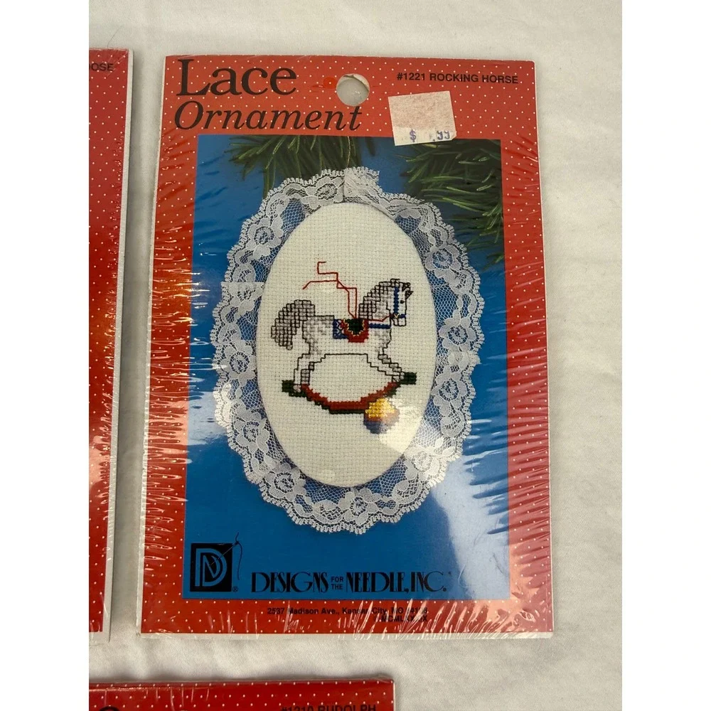 Lot of 5 Designs for‎ the Needle Vintage Lace Ornament Cross Stitch Kits